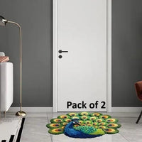 Non-Slip Peacock Mat (Pack of 2)