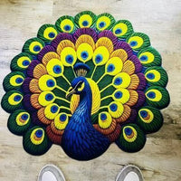 Non-Slip Peacock Mat (Pack of 2)